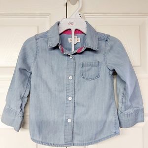 2/$15 👶Cat&Jack Chambray Baby Girl Top👶